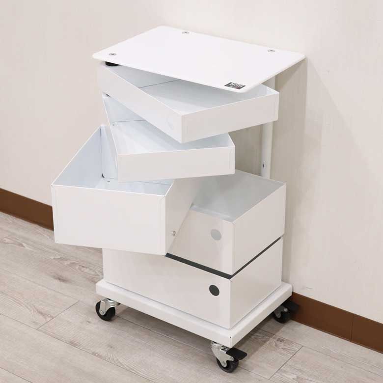 ファイルラック イタリア アイアン DOTTUS 5段 レターケース ホワイト