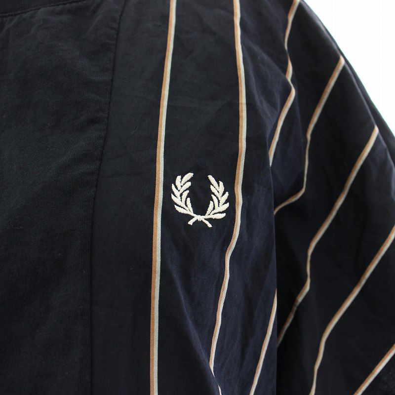FREDPERRY WOVEN PANEL ストライプ Tシャツ フレッドペリー FRED PERRY ウーブンパネルTシャツ WOVEN PANEL