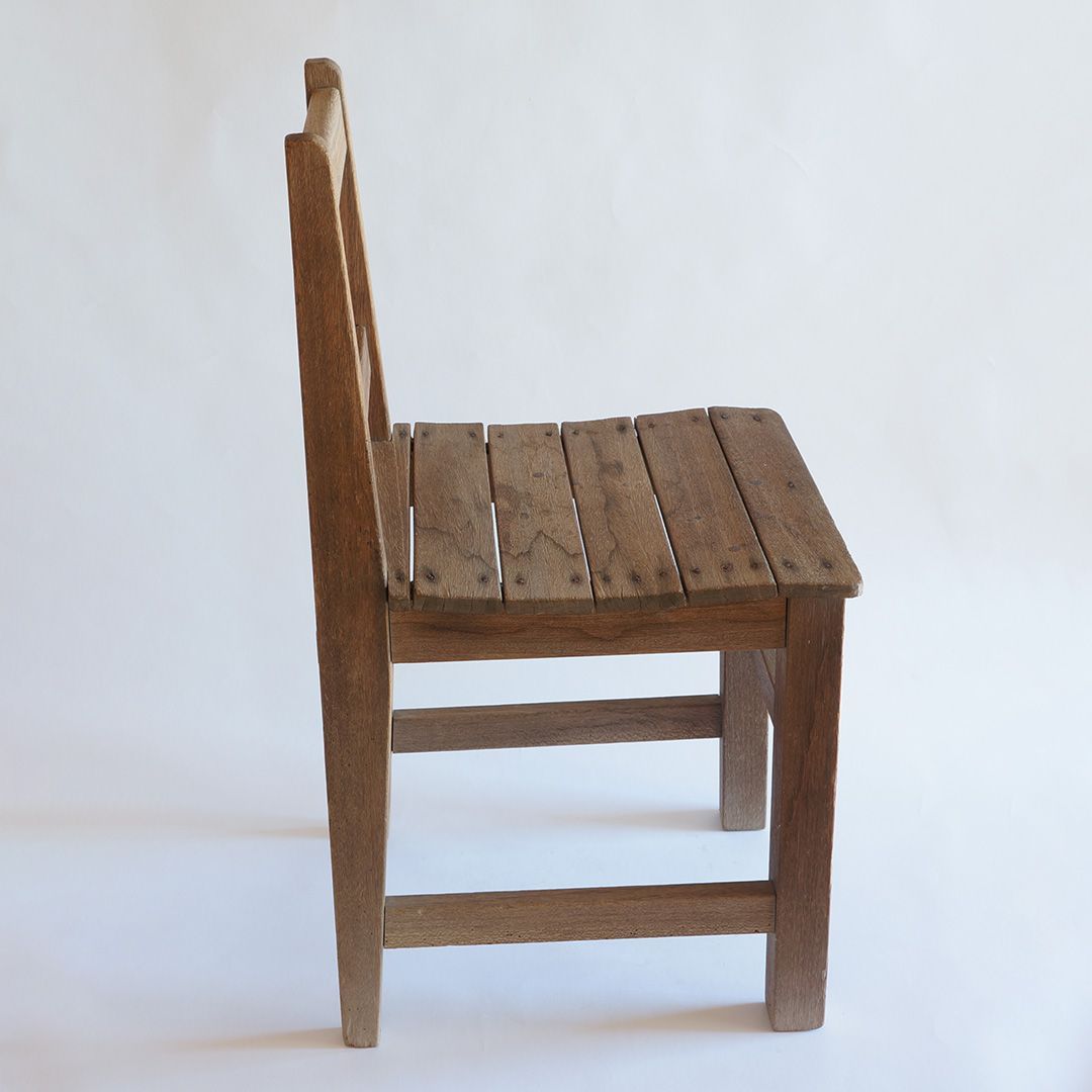 昭和レトロ 木製 椅子 学校椅子 イス 背もたれ付き スツール 飾り台 
