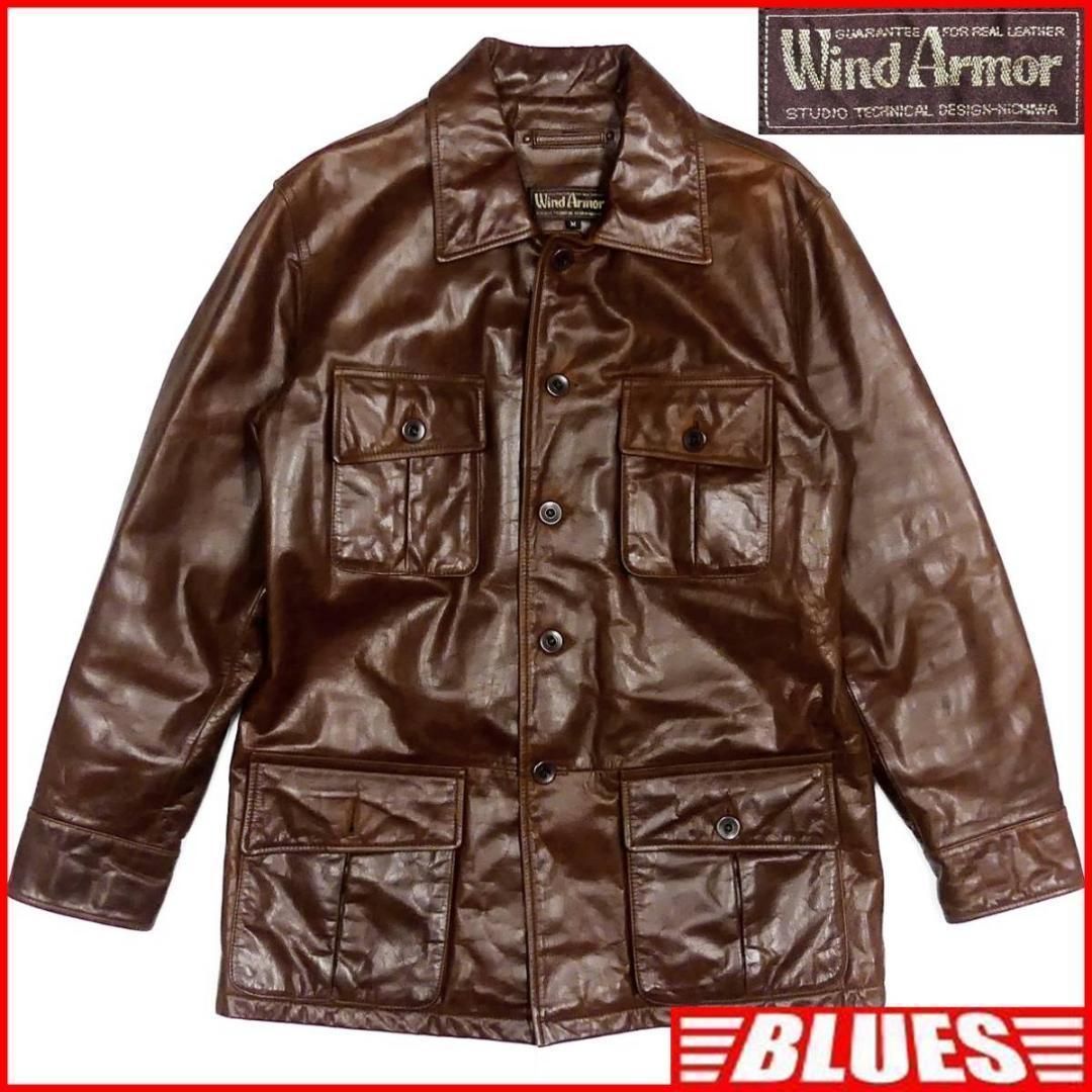 美品　ウインドアーマー　レザージャケット L ヴィンテージ ブラウン カーコート Yahoo!オークション -「ニチワ wind armor」の落札相場・落札価格