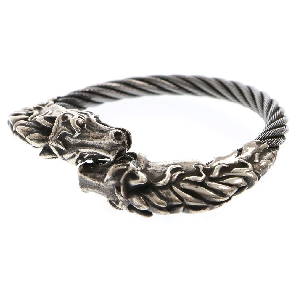 Bill Wall Leather|BWL ビルウォールレザー ANIMAL HEAD CABLE BANGLE|HORSE ホース ケーブルワイヤーバングル