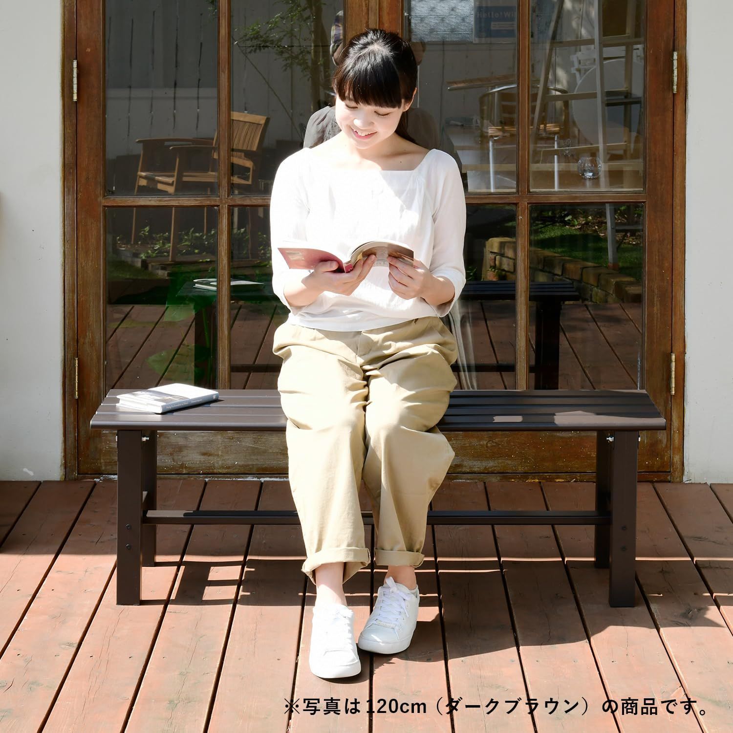 ガーデンマスター Gardenmaster アルミ縁台 幅120×奥行36×高さ40cm ガーデンベンチ ガーデンチェア ベランダ バルコニー 軽量 踏み台 玄関台 お庭 グレー ABT-120