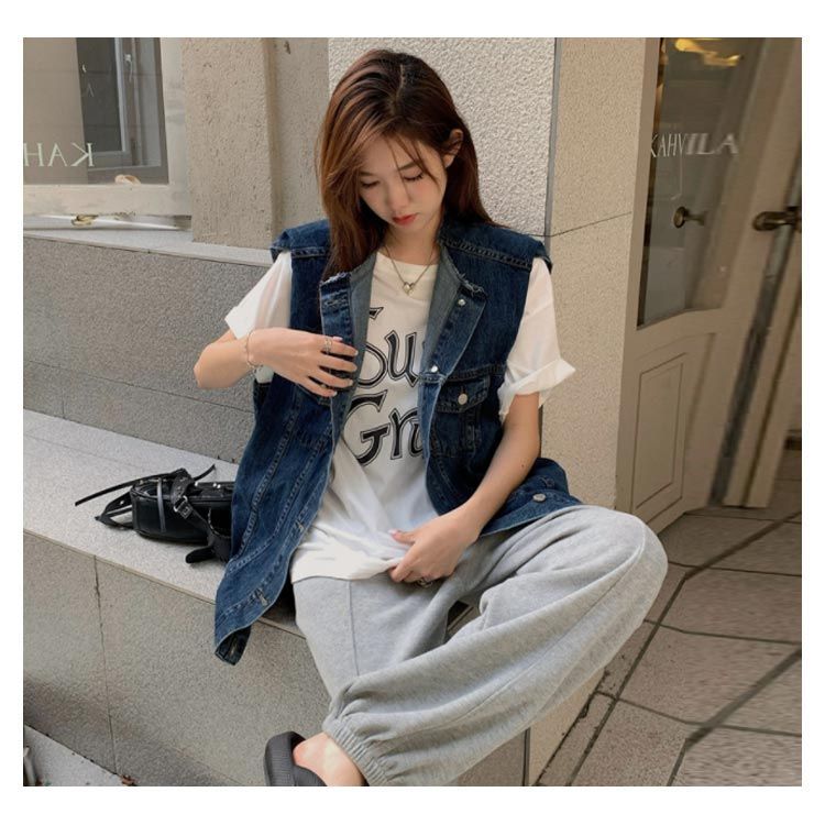 ジレベスト ジレ ベスト デニムベスト ノースリーブ トップス カーディガン レディース ジャケット アウター 春秋 デニム 羽織り 前開き 送料無料 ポイント超UPベスト メンズ ジレ 春 秋 冬 デニム G