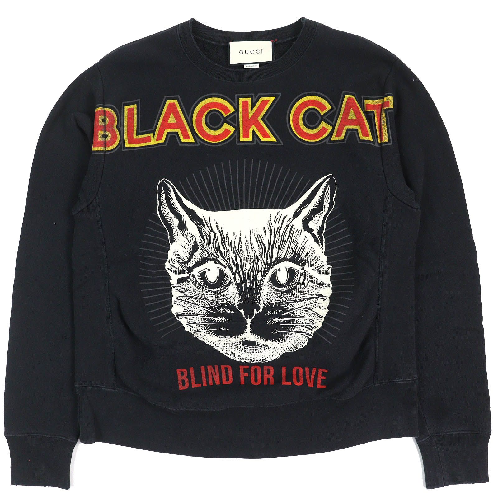 ドンドン見直し】良品△GUCCI グッチ 475373 コットン100％ BLACK CAT  