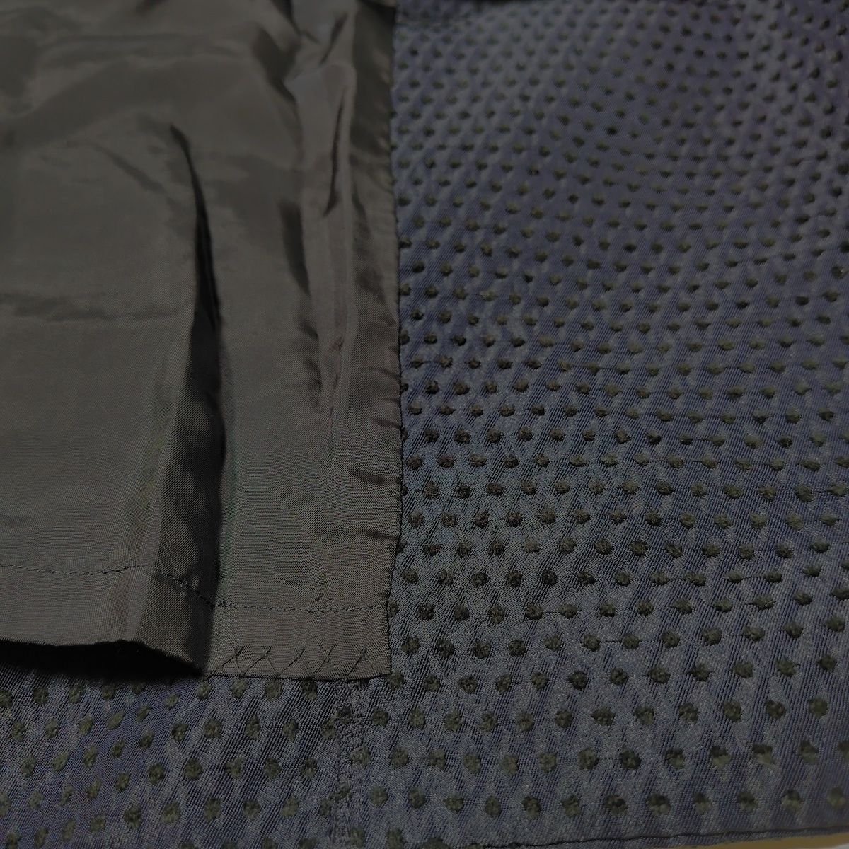 FOXEY NEW YORK フォクシーニューヨーク コート レディース - 35633 ネイビー×黒 半袖 ドット柄 刺繍 COLLECTION 春 秋 GULLKHAN_COM