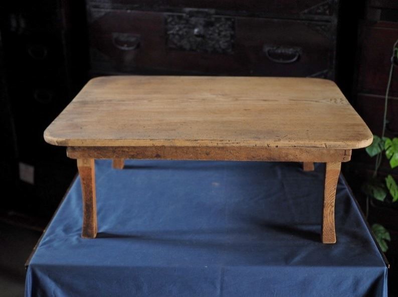 昭和レトロ折畳ローテーブル 角ちゃぶ台 昭和中期 古録展 品番F4489