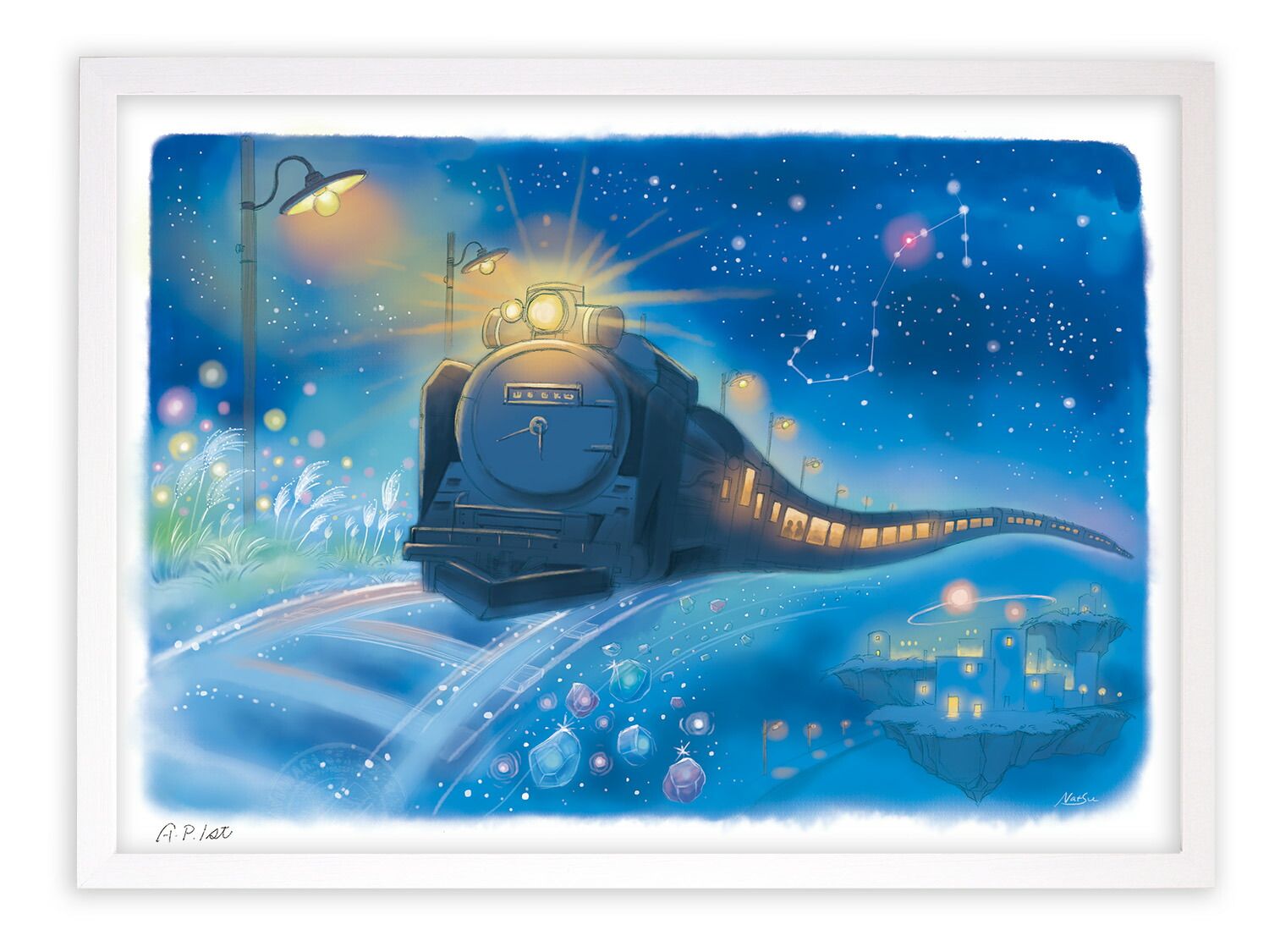 銀河鉄道の夜ガラスペン 【未使用】ガラス工房LUC 銀河鉄道の夜 ガラスペン