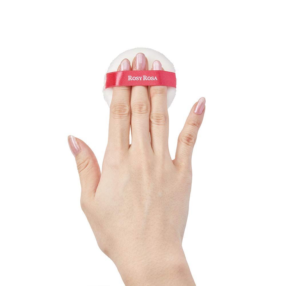 1 x 円形 ビロードタッチパフ2 P ロージーローザ