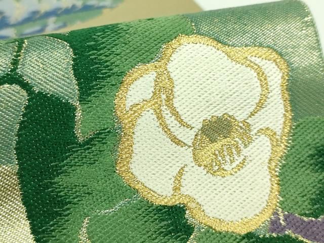 平和屋本店■極上　西陣　川島織物　六通柄　本袋帯　花丸文　金糸　逸品　DZAA6309kh5 平和屋本店□極上 西陣 川島織物 六通柄 本袋帯 花丸文 金糸 逸品