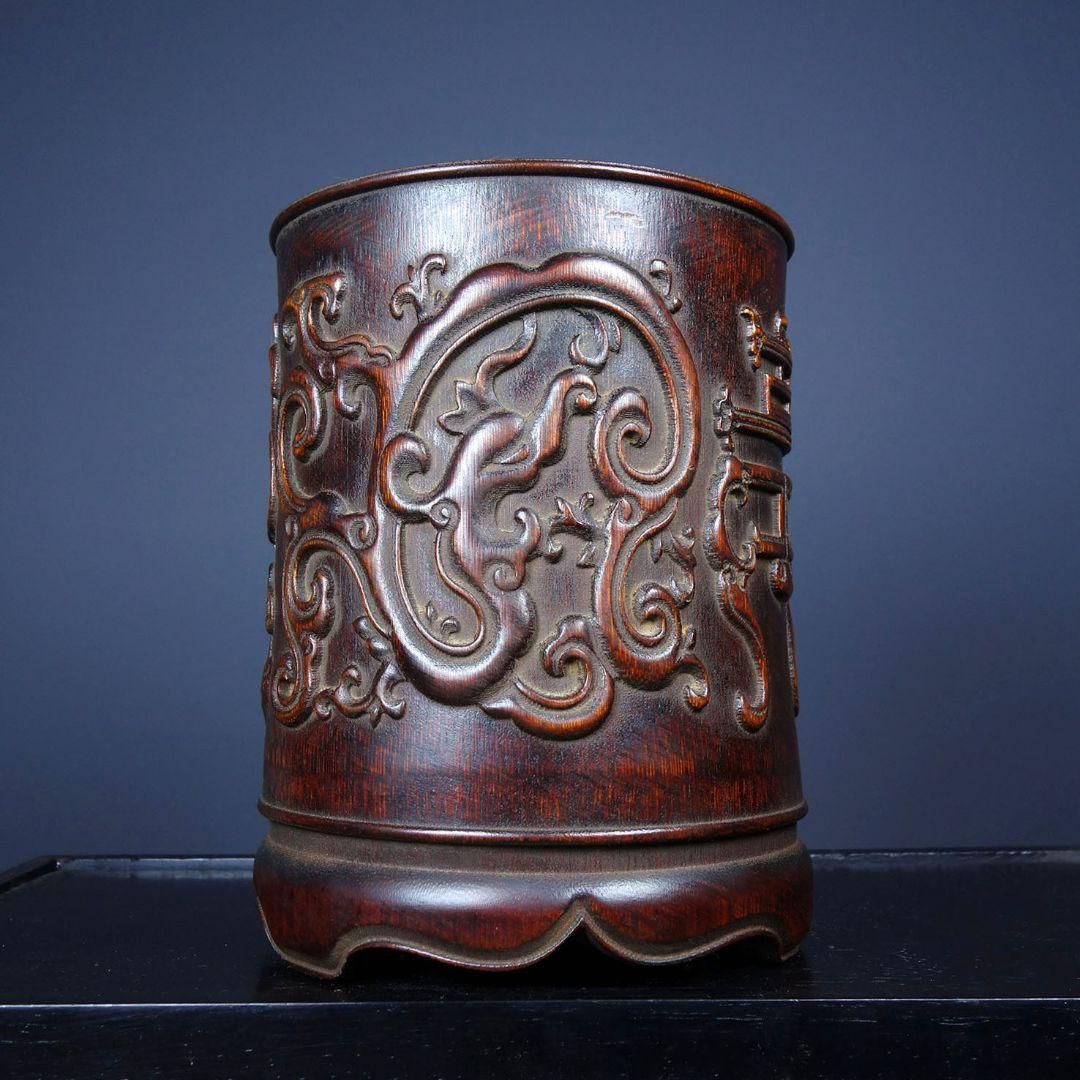 竹 彫り 龍鳳 筆箱 書道具 文房具 工芸品美術品 置物 竹 彫り 龍鳳 筆箱 書道具 文房具 工芸品美術品 置物 - メルカリ