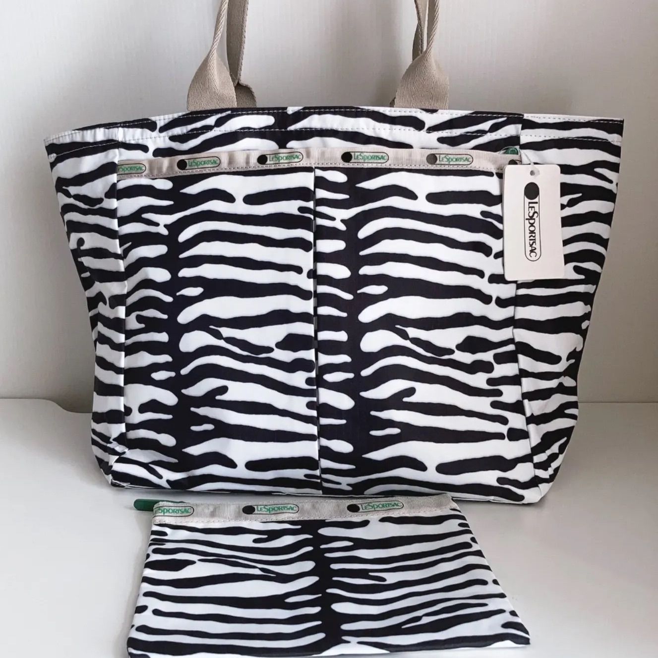 LESPORTSAC ゼブラ柄 トートバッグ バッグ