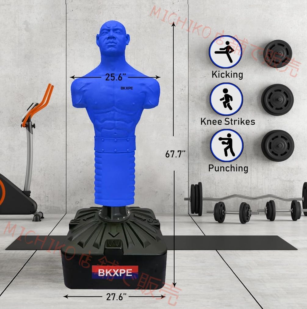 人型 サンドバッグ 自立型 高さ調節可 人肌に近い特殊素材 ボブ ヴェノム ボクシンググローブ付属 実戦型打撃練習 パンチングマシーン プロ格闘家監修