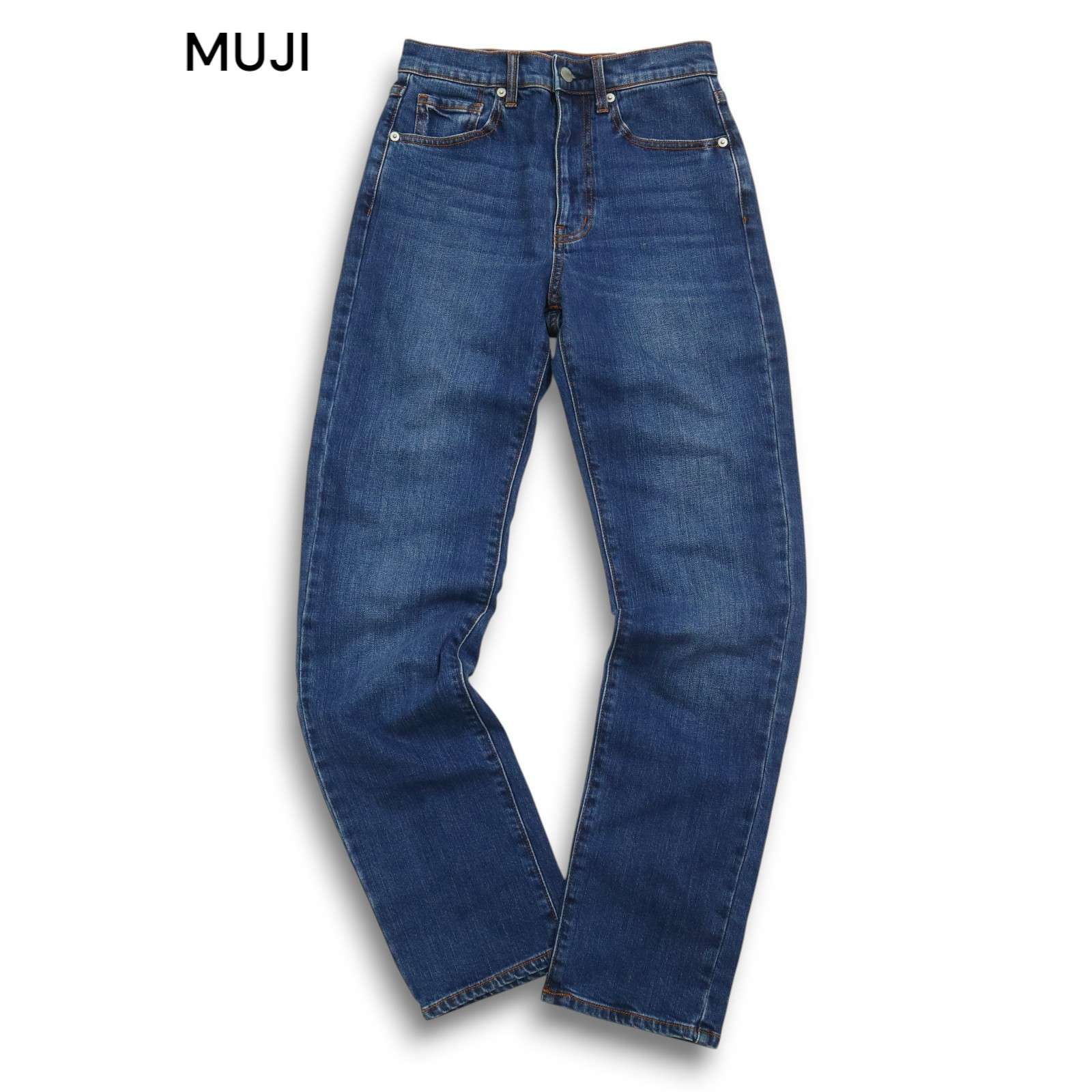 新品 未使用】 MUJI 無印良品 USED加工 ストレッチ☆ ストレート 