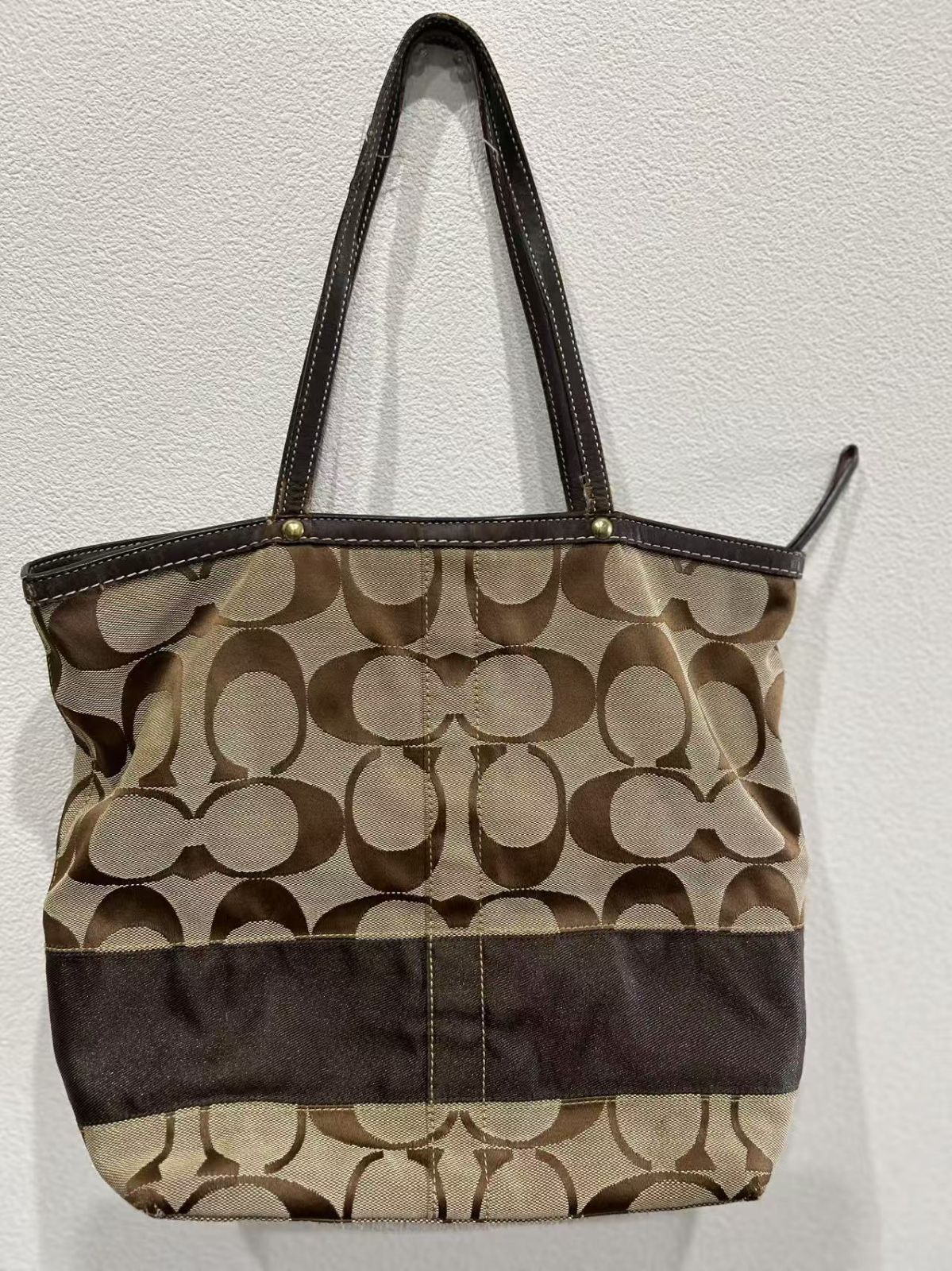 COACH　トートバッグ　CC　シグネチャー　ラメ　大容量　カジュアル　A4収納 COACH コーチ レディース トートバッグ シグネチャー ジップ