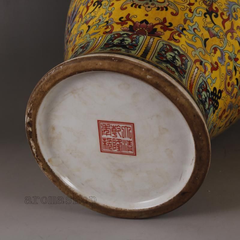 清乾隆琺瑯彩纏枝福寿紋将軍壺 景徳鎮 陶磁器 装飾品 現代工芸品 美術品置物 清乾隆琺瑯彩纏枝福寿紋将軍壺 景徳鎮 陶磁器 装飾品 現代工芸品