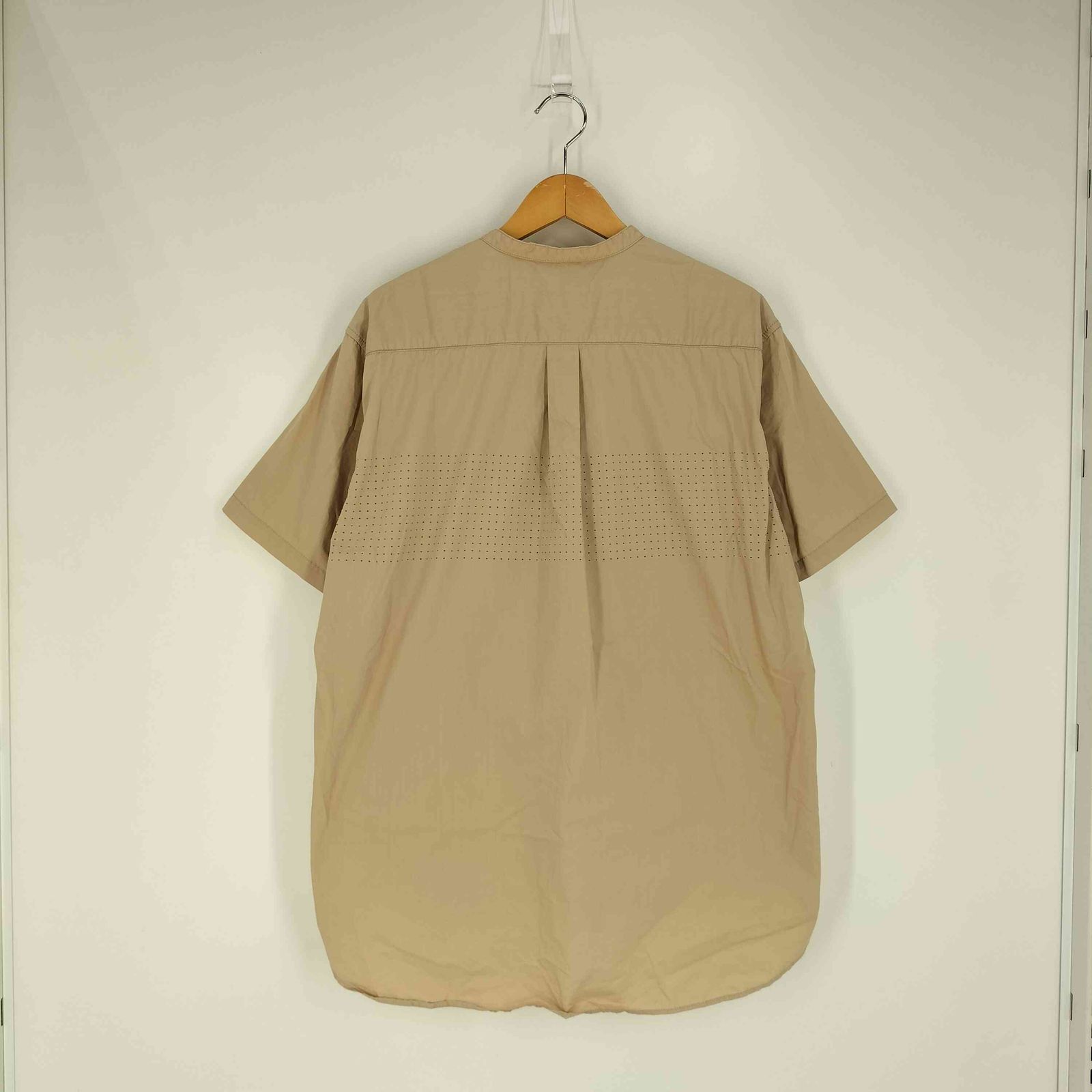 アンドワンダー and wander Laser Hole Over Shirt レーザーホール 