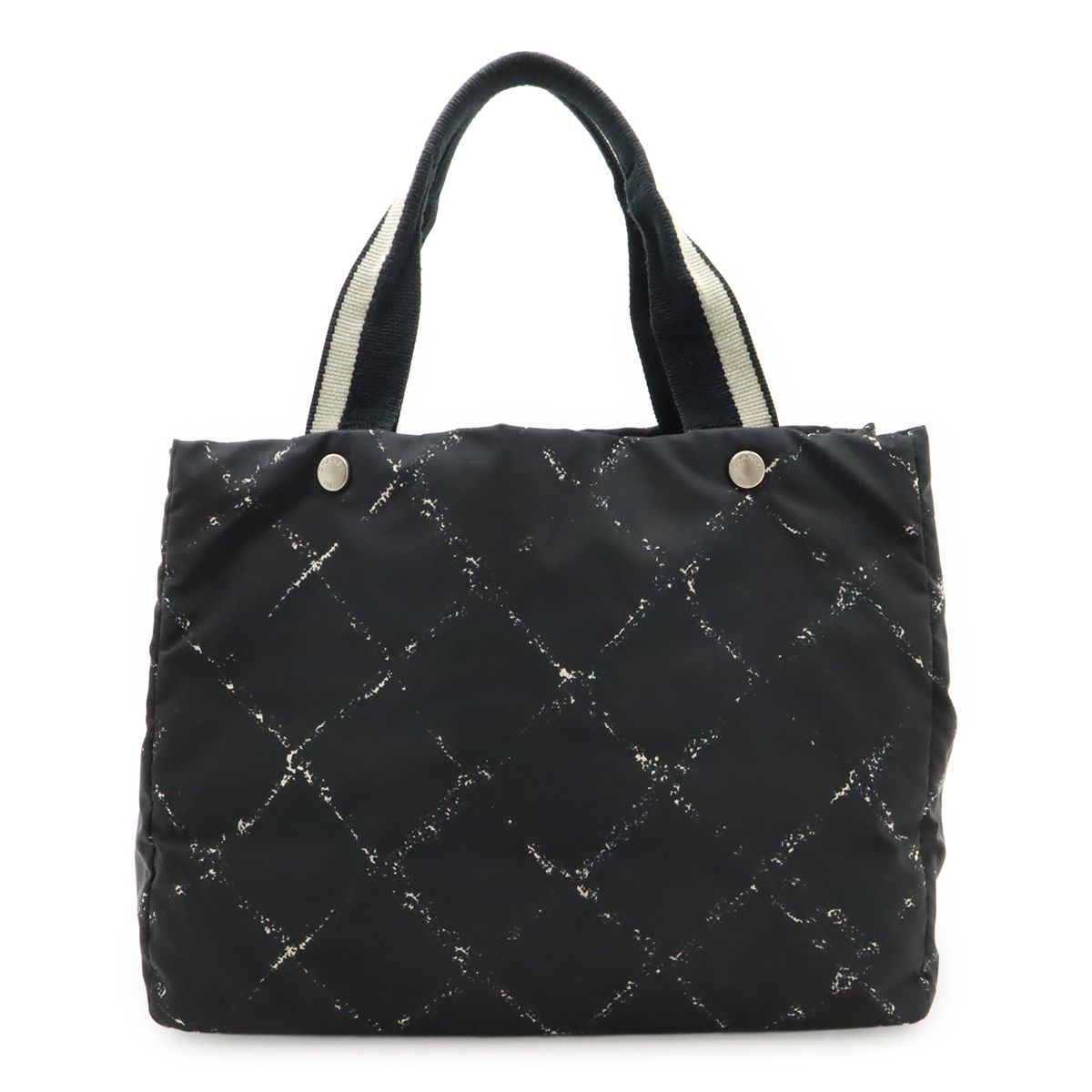 CHANEL シャネル 旧トラベルライン トートMM トートバッグ ショルダーバッグ 肩掛け ナイロン 黒 ブラック 赤 レッド