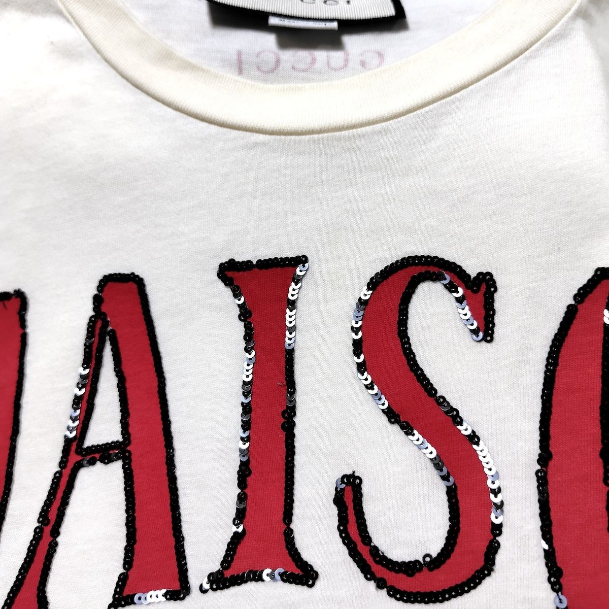  GUCCI グッチ 半袖Tシャツ サイズS レディース - 539081 アイボリー×マルチ 半袖(Tシャツ) Tシャツ カットソー