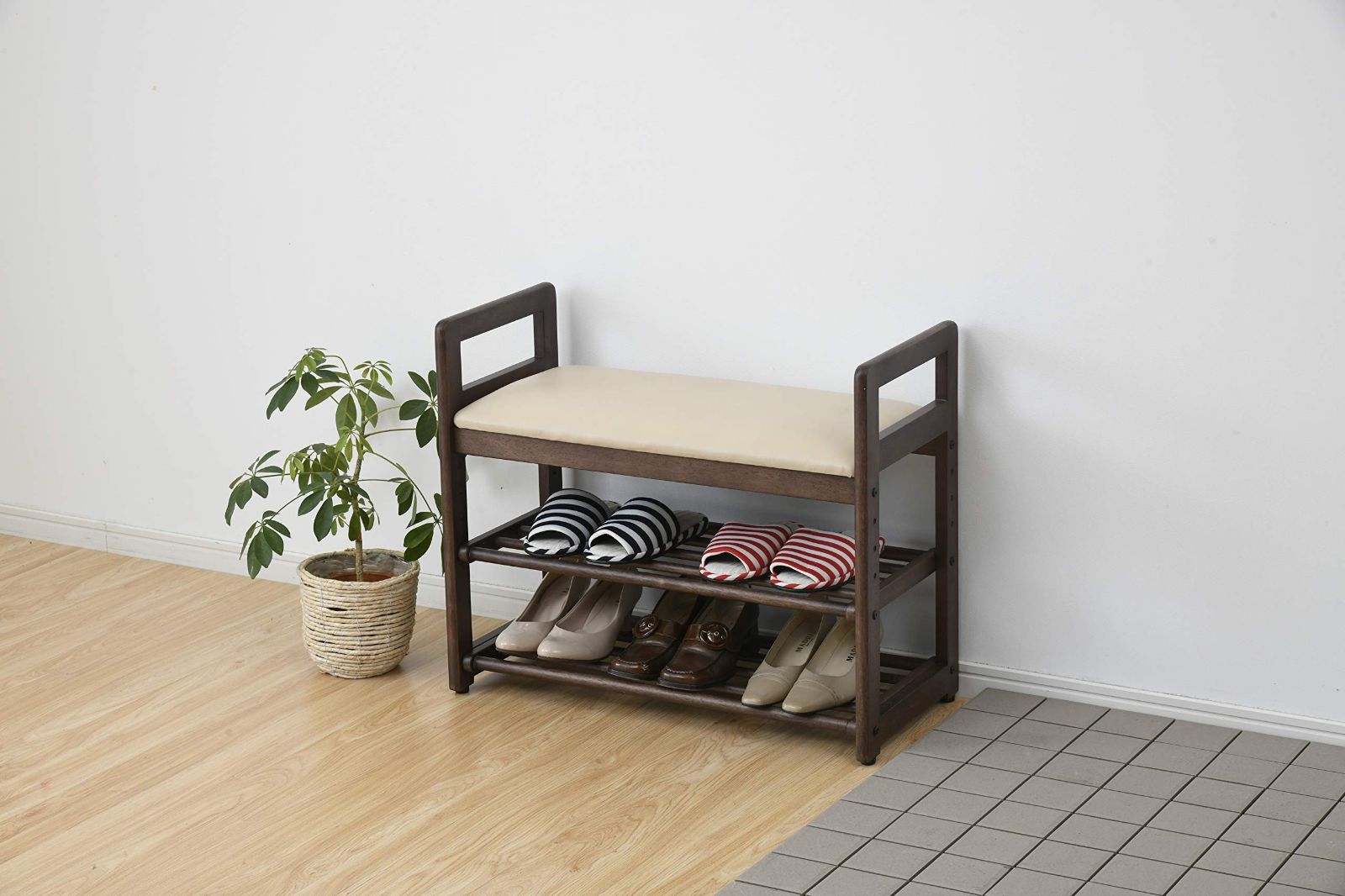 9シューズ収納ラック 3列と6レベル 棚付き DIYブーツラック シュ070 9