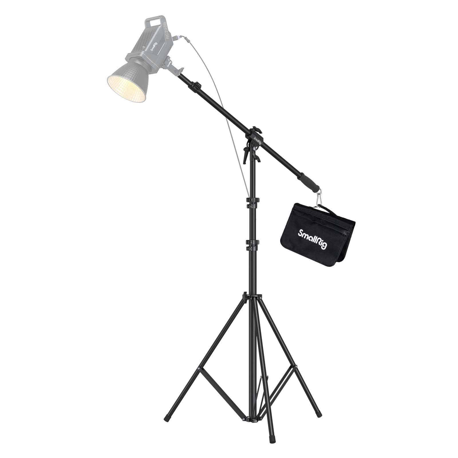 SmallRig RA-S280A ライトスタンド 撮影 ブームアーム付き 耐荷重5kg 高さ調整 280cmまで ストロボ ビデオライト用 ソフトボックス用 三脚 3737