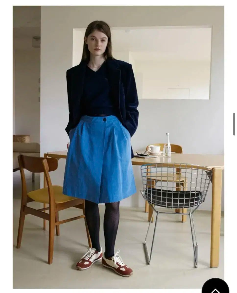 ENZO BLUES Aライン スカート ミディ丈 M