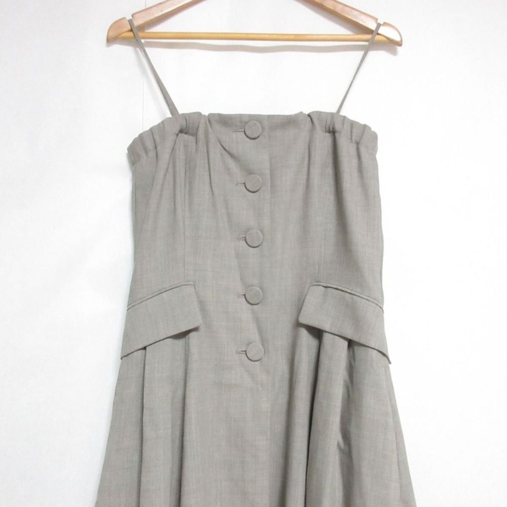 美品 24SS ebure エブール 強撚ツイルクレープ ベアワンピース キャミ