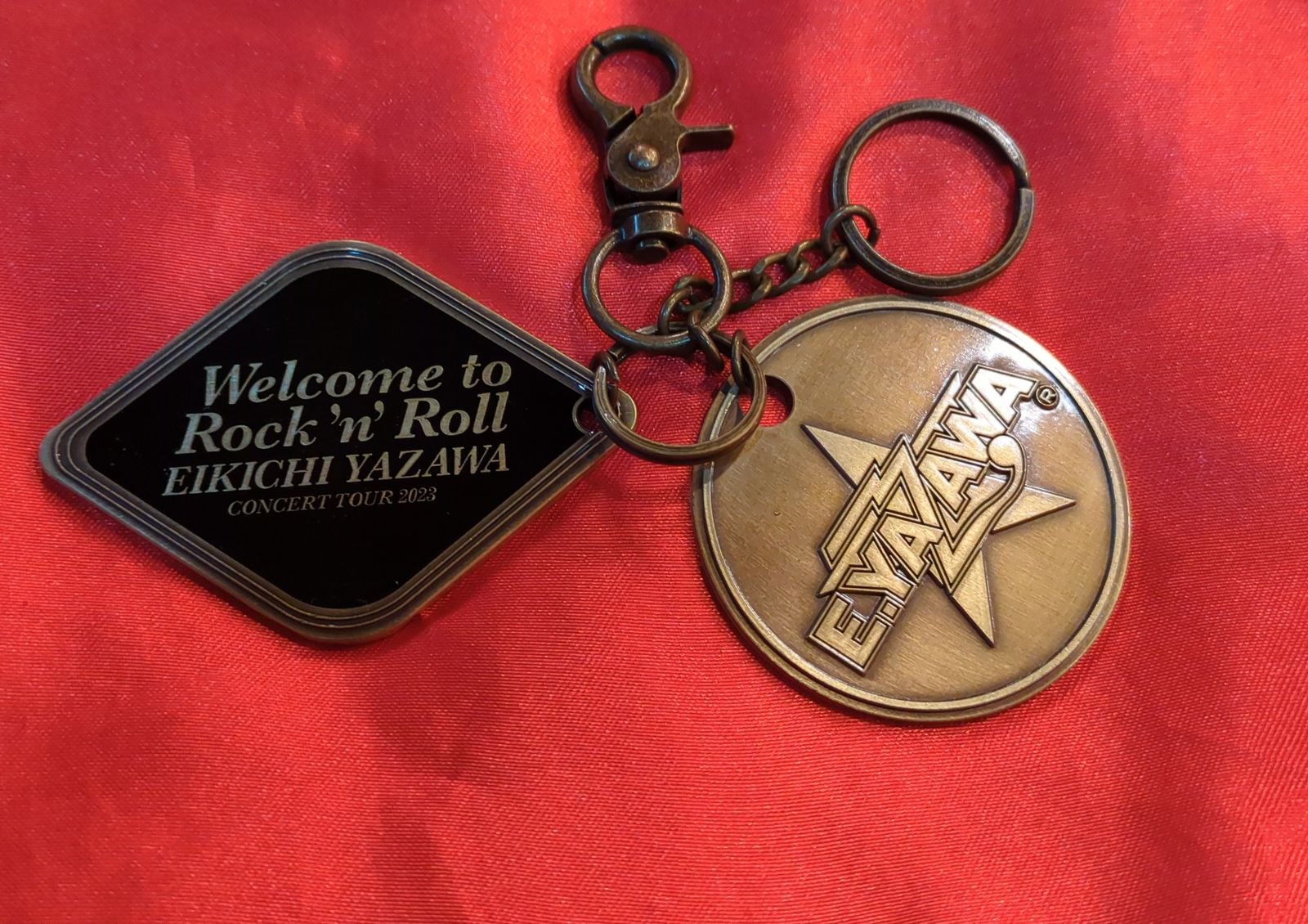 矢沢永吉 ROCK'N'ROLL 　ポスター&トランポ  、ツアーキーホルダー EIKICHI YAZAWA CONCERT TOUR 2023「Welcome to Rock'n'Roll
