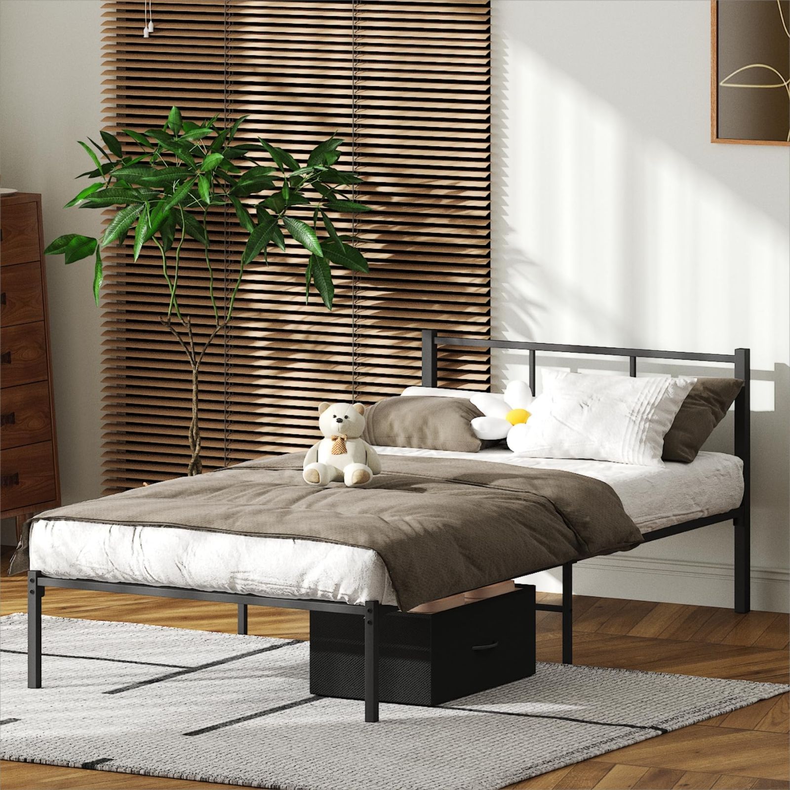 ルーナライト スチール パイプベッド シングル 通気性 静音 頑丈な