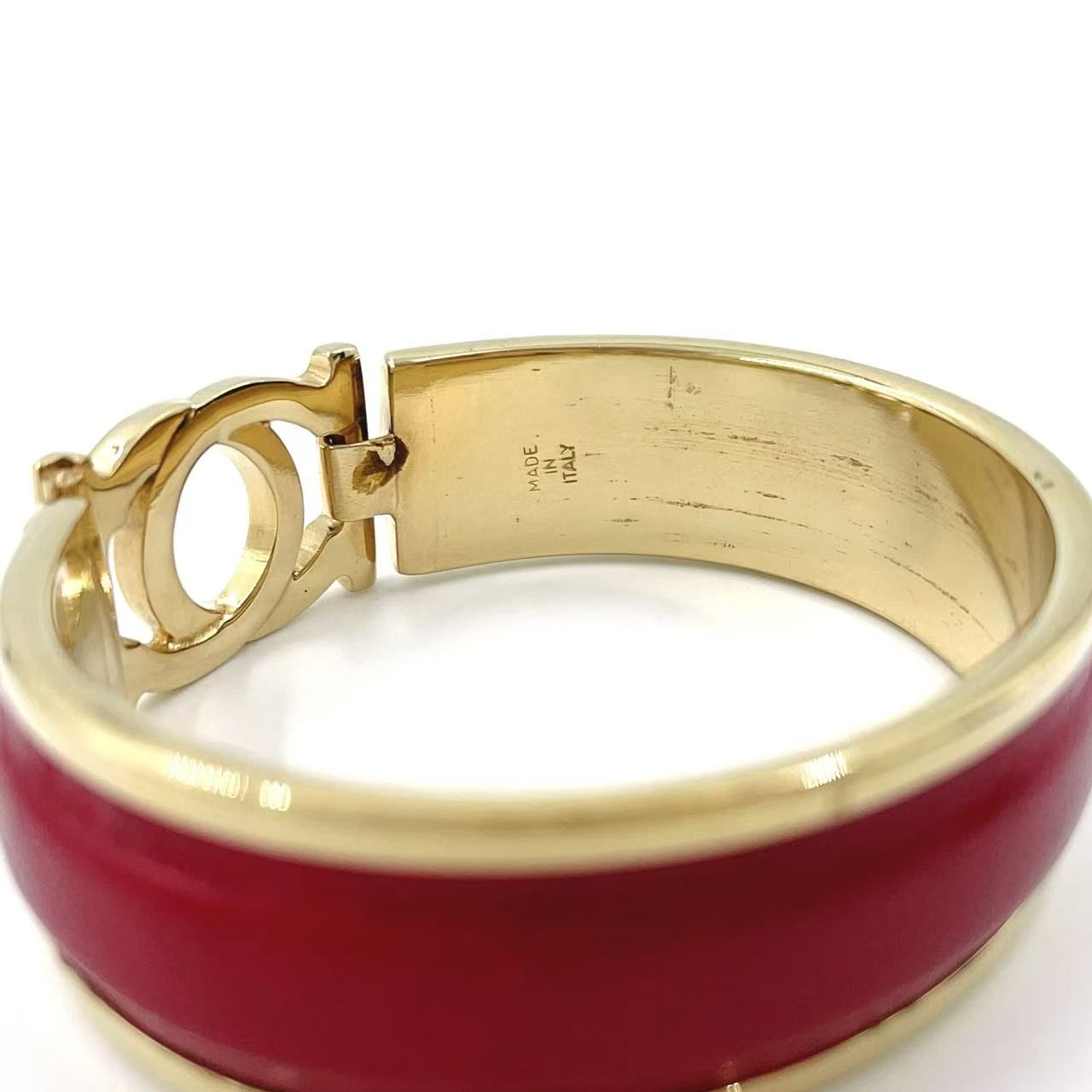 Salvatore Ferragamo ダブルガンチーニ レザー レザー×メタル