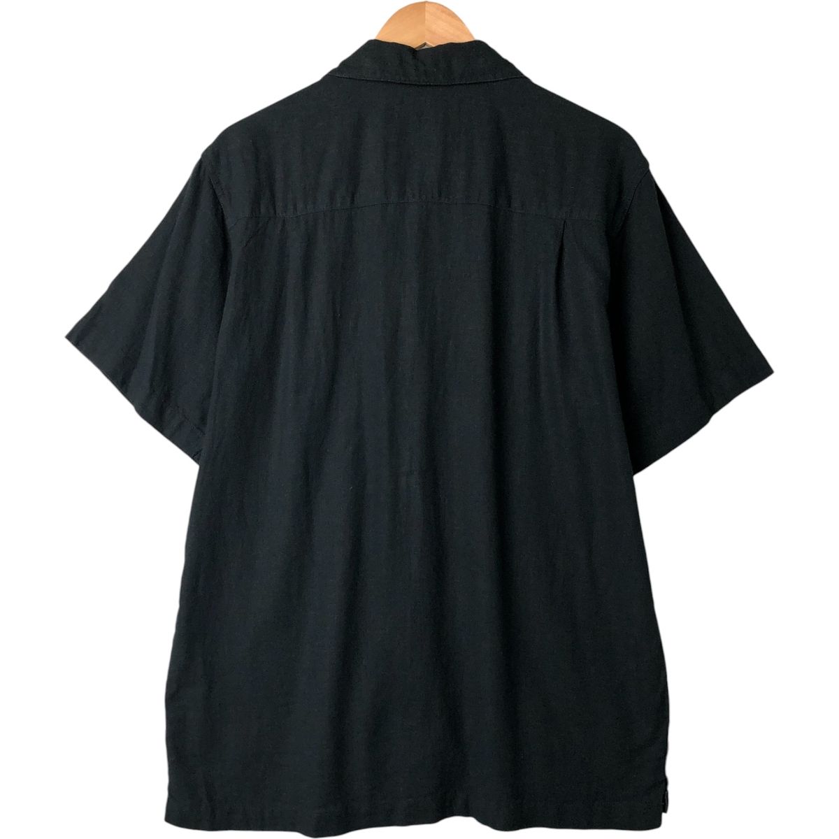 70s Haggar リネンシャツ 古着 ハガー HAGGAR WASHABLE LINEN 半袖 オープンカラー