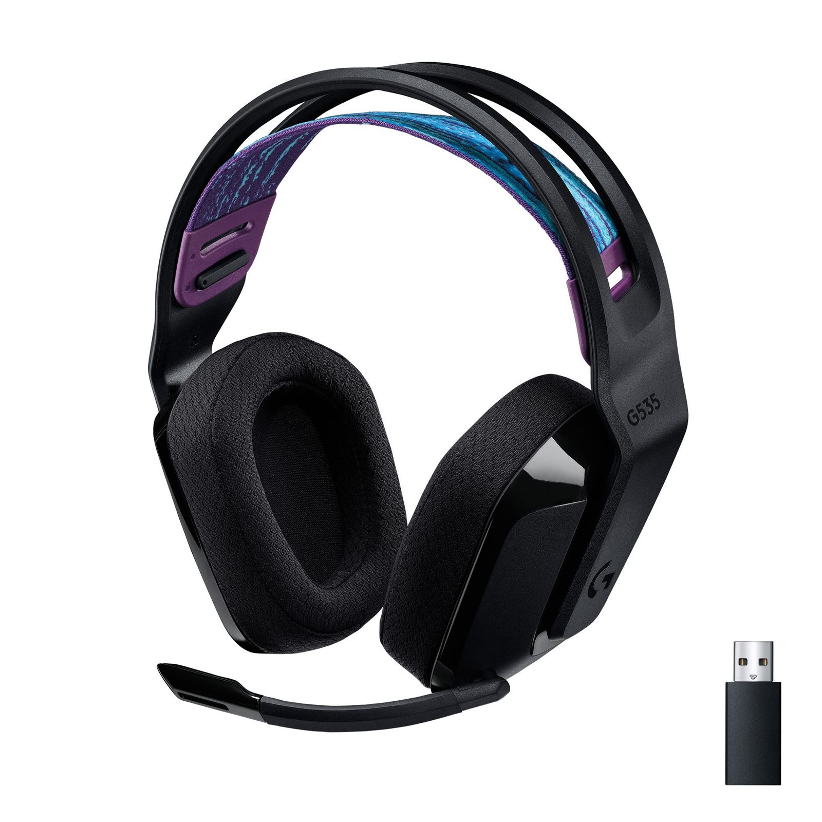 Logicool G ゲーミングヘッドセット G535 ワイヤレス ヘッドセット G535BK 超軽量 236g マイク付き 充電 33時間連続使用可能 Discord 対応 立体音響 2.1ch ステレオ USB PC PS5 PS4 ヘッド [ワイヤレス]