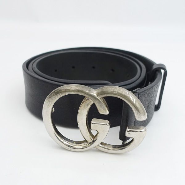 GUCCI / グッチ ◇GGロゴ バックル ベルト レザー ブラック 259982