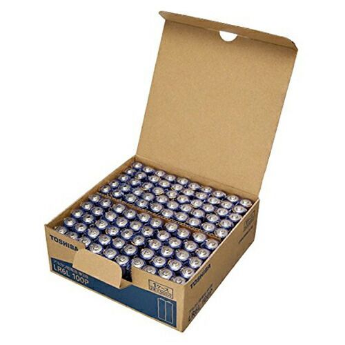 （まとめ） アルカリ乾電池 東芝 アルカリ乾電池 LR6L100P 4904530026065 ●形式：単３形（１．５Ｖ） 1箱【×2セット】