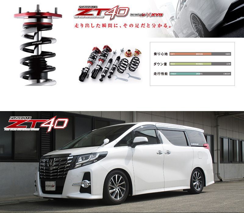 tanabe×SUSTEC PRO ZT40 AGH30W アルファード 2WD_2500 NA_H30|1～R5|6 用車高調キット ZT40AGH30WK