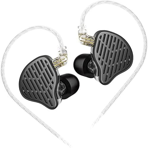 LINSOUL KZ×HBB PR2平面磁気駆動ハイエンドHiFiイヤホン 13.2mm平面駆動ドライバーが搭載され 人間工学に基づいて設計 3.5mmステレオプラグ-2pinコネクタデザインを採用 耳掛け式 駆動易い振動板 銀メッキハイ