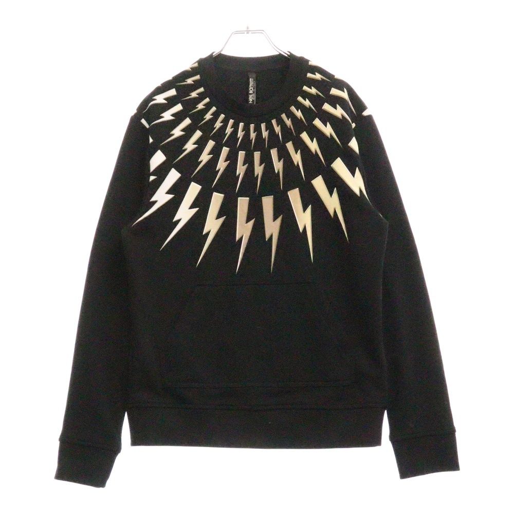 NEIL BARRETT - Neil Barrett ニール バレット 20AW サンダーボルトプリント クルーネックスウェットトレーナー ブラック PBJ666S レディース Neil Barrett (ニール バレット) 20AW サンダーボルトプリント