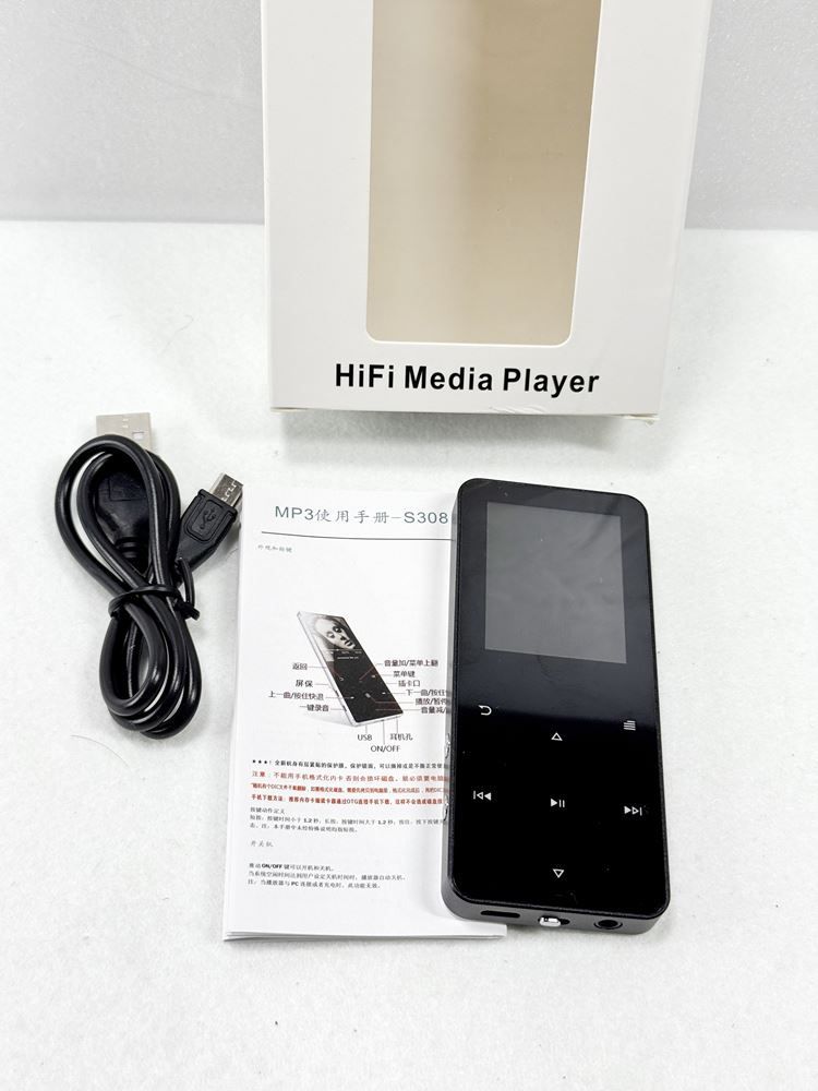 S308 【HY】【新古品】MP3プレーヤー S308 4GB 内蔵+最大64GB microSD対応 Bluetooth対応 スピーカー内蔵 音楽 ...
