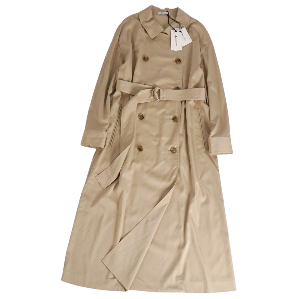 未使用 アクアスキュータム Aquascutum ベルト付き ロングコート スプ