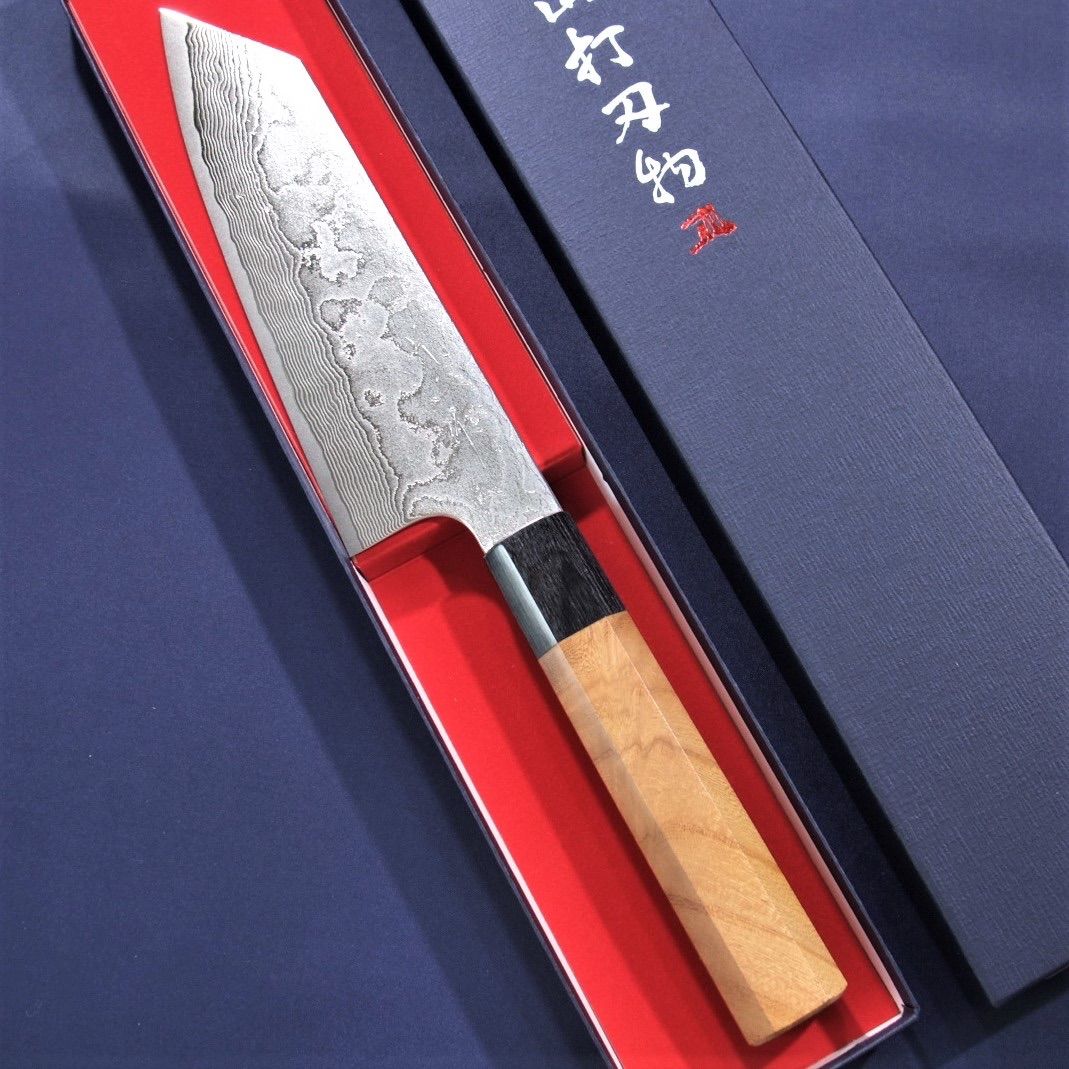 白紙2号 黒打 牛刀包丁 240㎜ G9328 焼栗柄 月光作 白紙2号 黒打 牛刀包丁 240㎜ G9328 焼栗柄 月光作