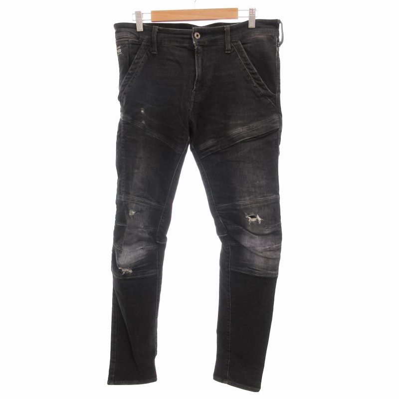 G-STAR RAW ダメージ加工3D デニム W33 L32 立体裁断 G-STAR RAW♪MOTAC