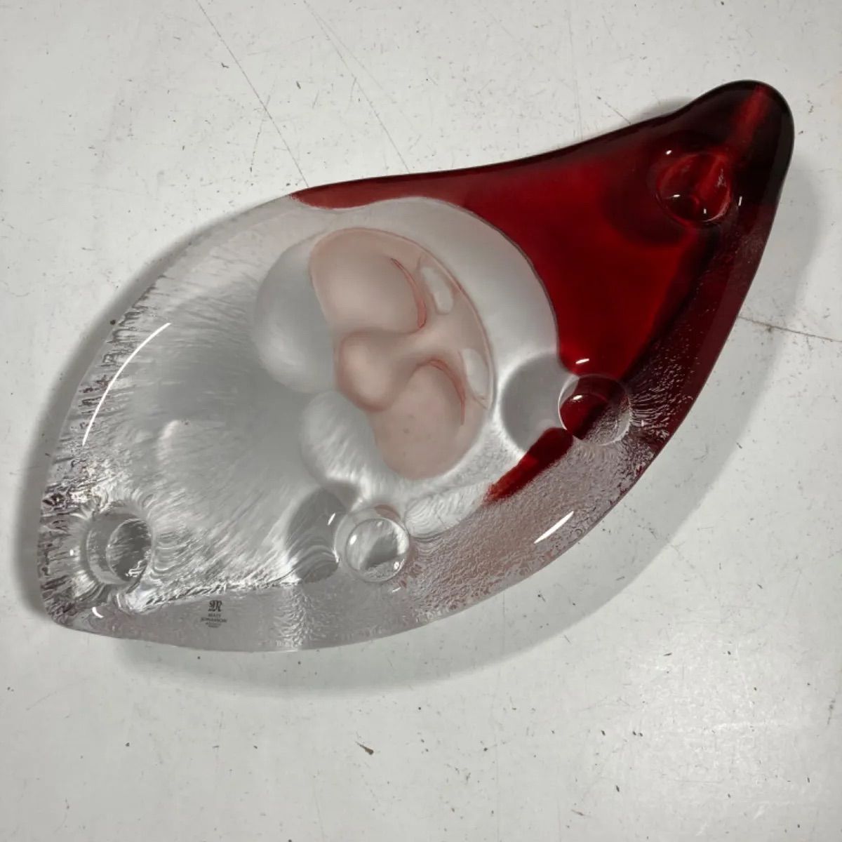 2個セット マッツジョナサン クリスタルガラス サンタクロース クリスマス 置物 r1-mari018_1.jpg