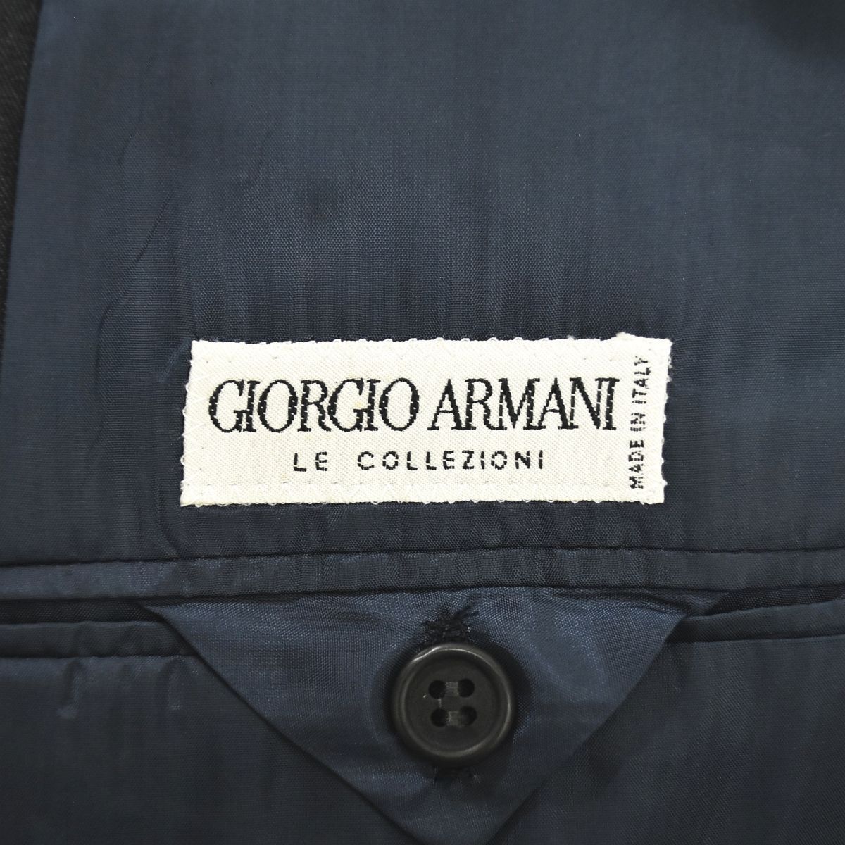 【高級】 90sヴィンテージ イタリア製 ジョルジオ アルマーニ GIORGIO ARMANI シングル 3B テーラードジャケット 50 グレー メンズ