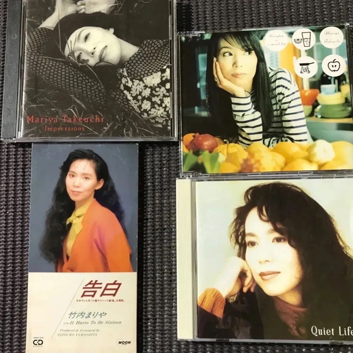 竹内まりやCD４点　💽original『Quiet Life』　💽best『Impressions』   💽single『毎日がスペシャル』    💽single『告白』