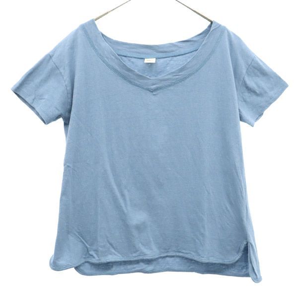 ロンハーマン Vネック 半袖 Tシャツ XS ブルー Ron Herman