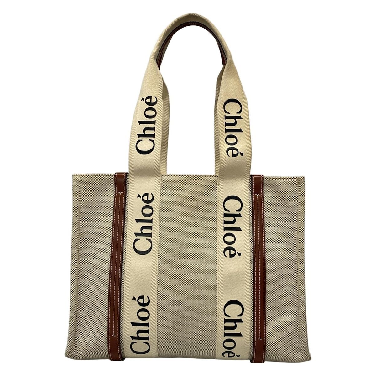 Chloé トートバッグ ベージュ/ブラウン クロエ トートバッグ レディース WOODY SMALL TOTE ベージュ