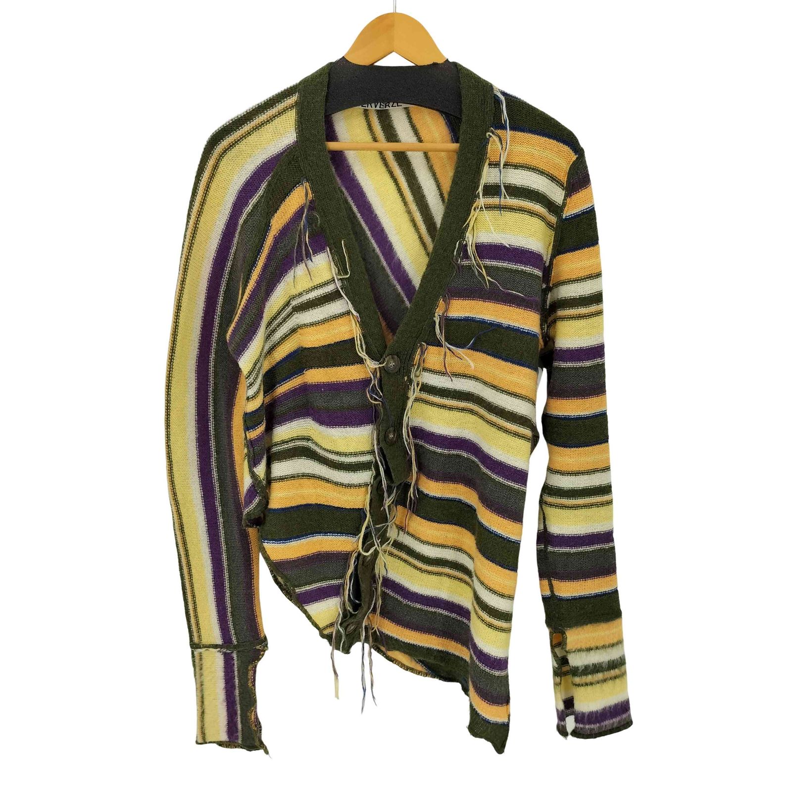 パーバーズ PERVERZE 21AW color stripe knit cardigan レディース