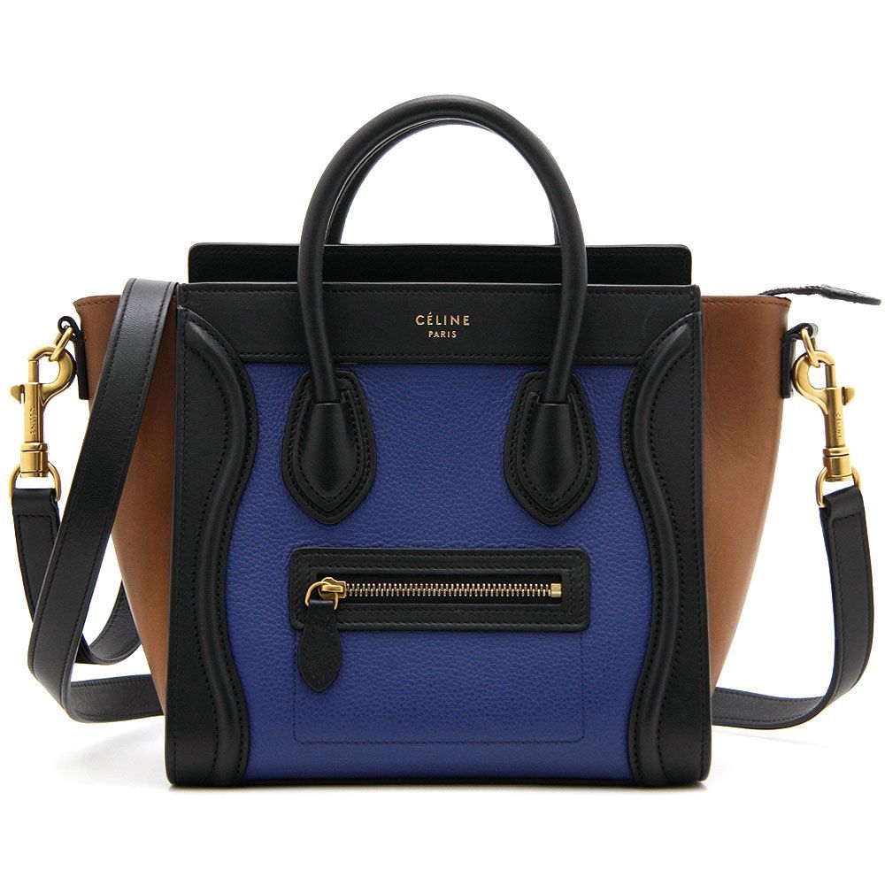 中古 良品】セリーヌ CELINE ハンドバッグ ラゲージ ナノ