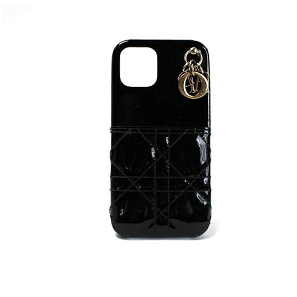 クリスチャンディオール iPhone スマートフォンケース ブラック レザー