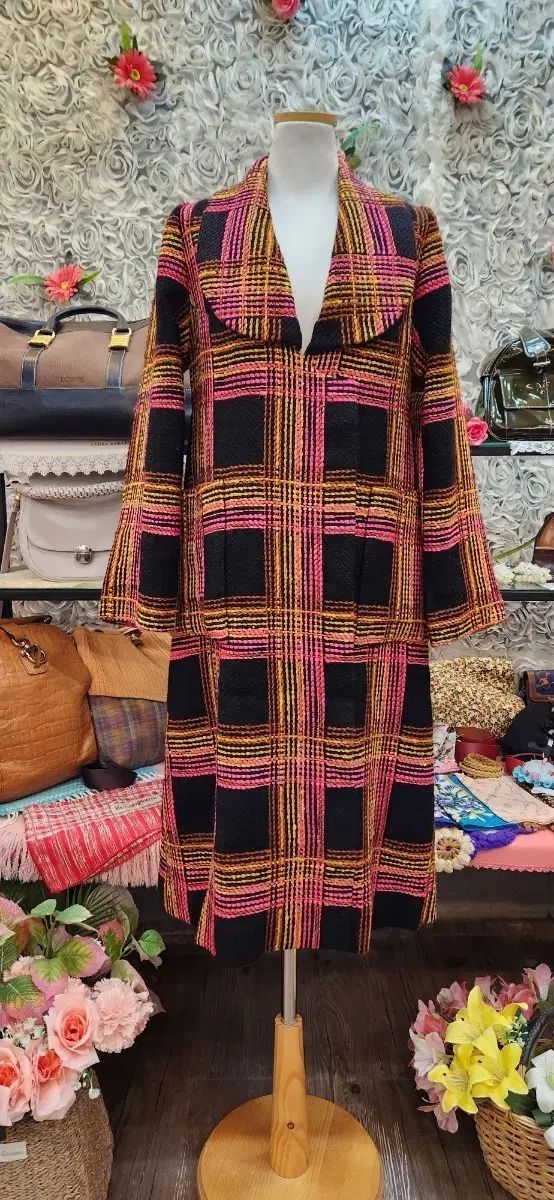 ツイード オーダーメイド ロングコート 55