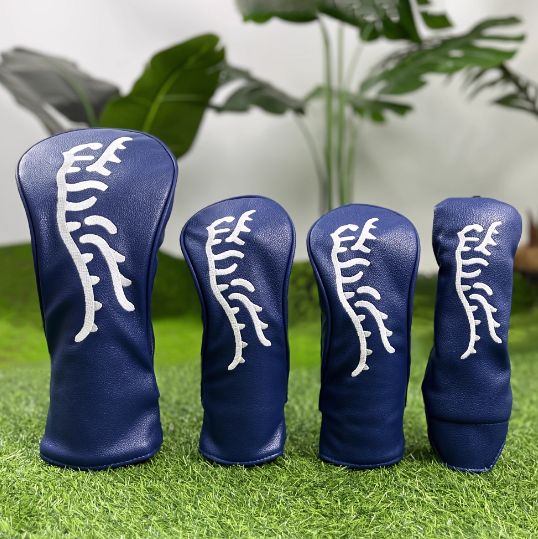 ゴルフ ヘッドカバー 4点セット タイガー柄×ストライプデザイン クラシックな雰囲気で人気モデル⛳ 即 可 ギフト包装対応